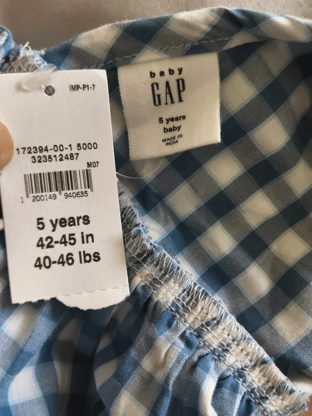 GAP sleeveless gingham